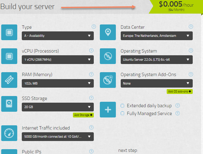 Kamatera Pricing