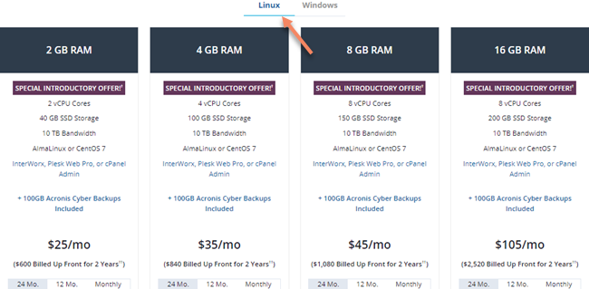 Liquid Web Linux Pricing